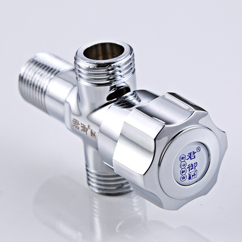 1 inlet 2 outlet Bidet Toilet angle valve Chrome Plated Brass Dual Water Outlet Angle Check Valve Free Shippping