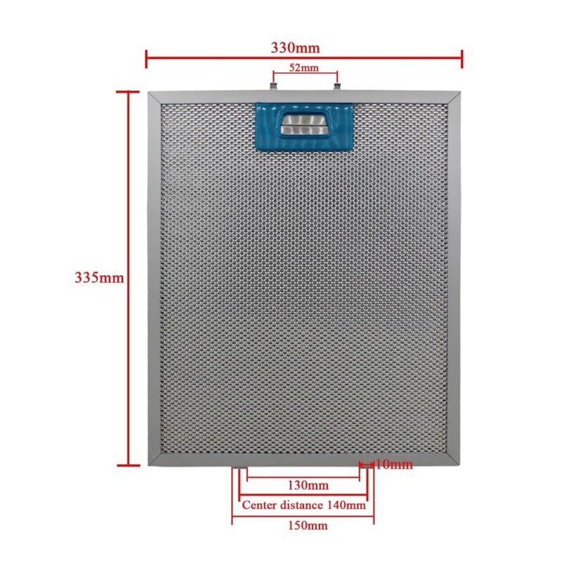 Honseadek 280x350x9mm Cooker Hood Filter Aluminum Grease