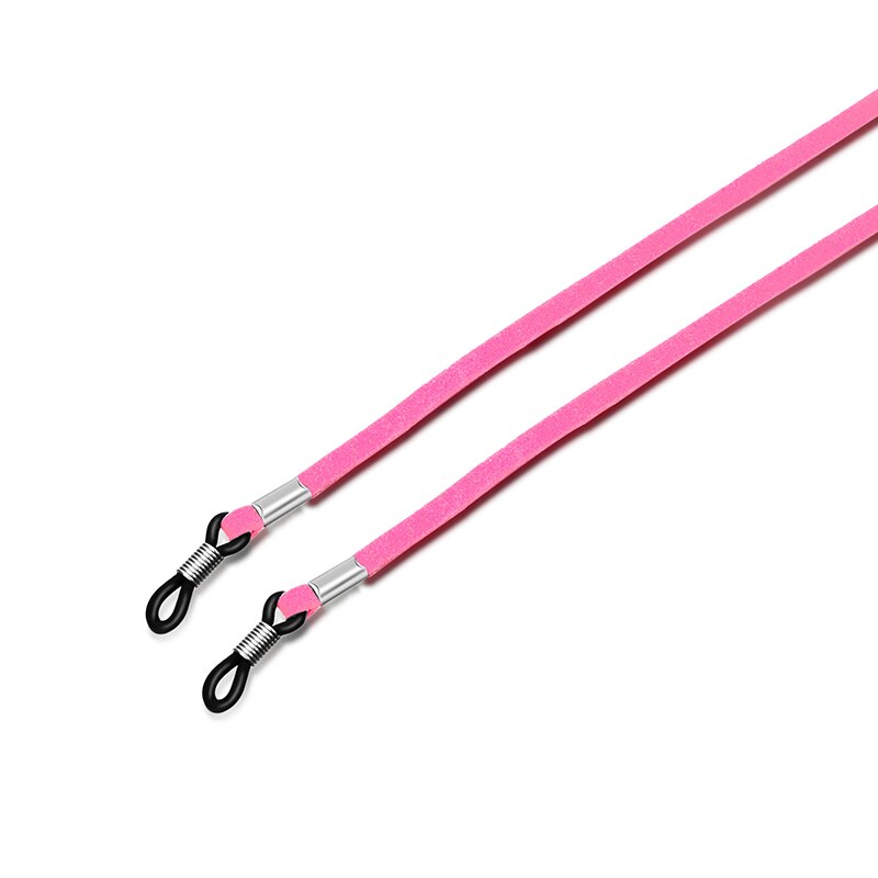 Faux mocka solglasögon sladd unisex glasögon kedja glasögon rem optiska glasögon glasögon lanyard sladdar: Rosa