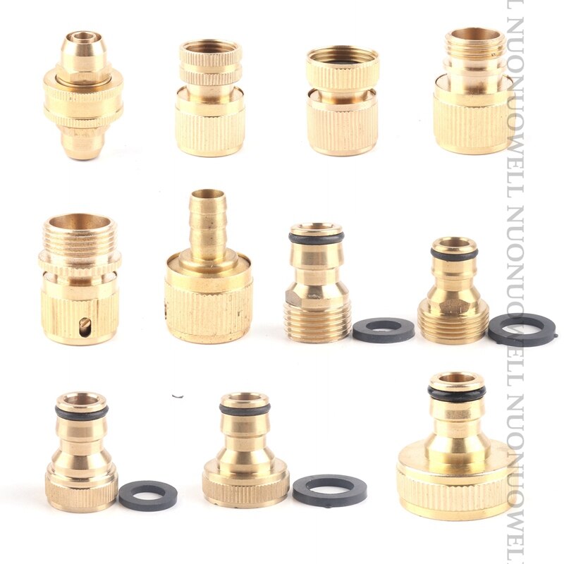 1pcs Copper Male And Female Thread Garden Quick Connector Garden Quick Tap Water Tap Adapter Connector Hose End Connector