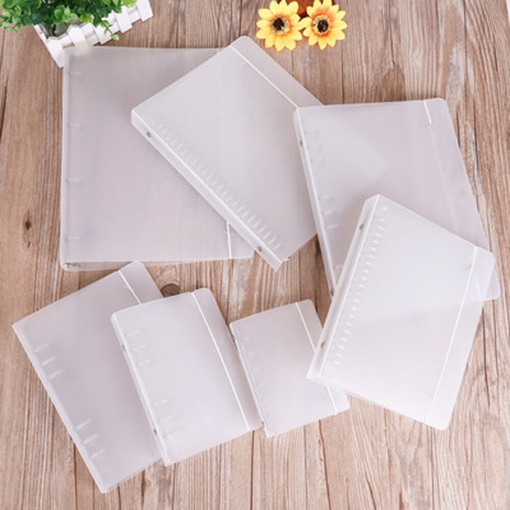 Pp plastskrubbe  a4 b5 a5 a6 a7 gennemsigtigt løvbind bindemiddel notebook indre kerneomslag note bogskal