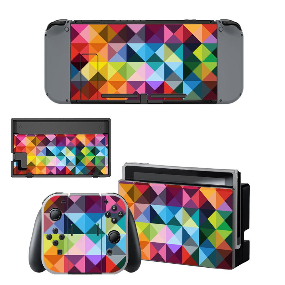 Placas frontales impermeables vinilo piel calcomanía pegatinas cubierta para Nintendo Switch (consola & Joy-con & Dock & Grip) # YSNS0117-0133