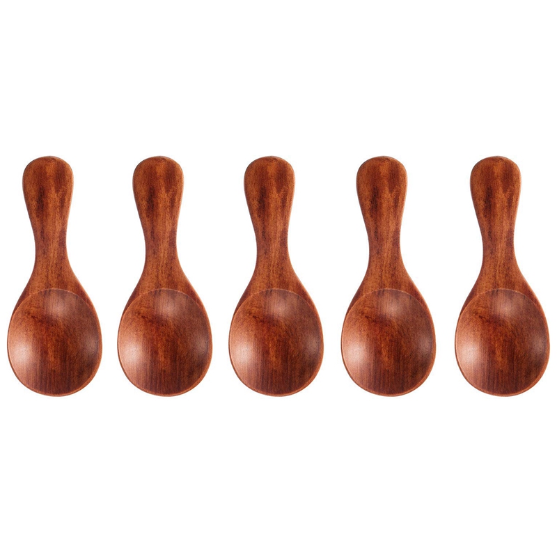 20 sztuk mini drewniana łyżka przyprawy kuchenne łyżka Xylose łyżeczka robić kawy herbaty krótkie przyprawy łyżka zastawa stołowa narzędzia kuchenne