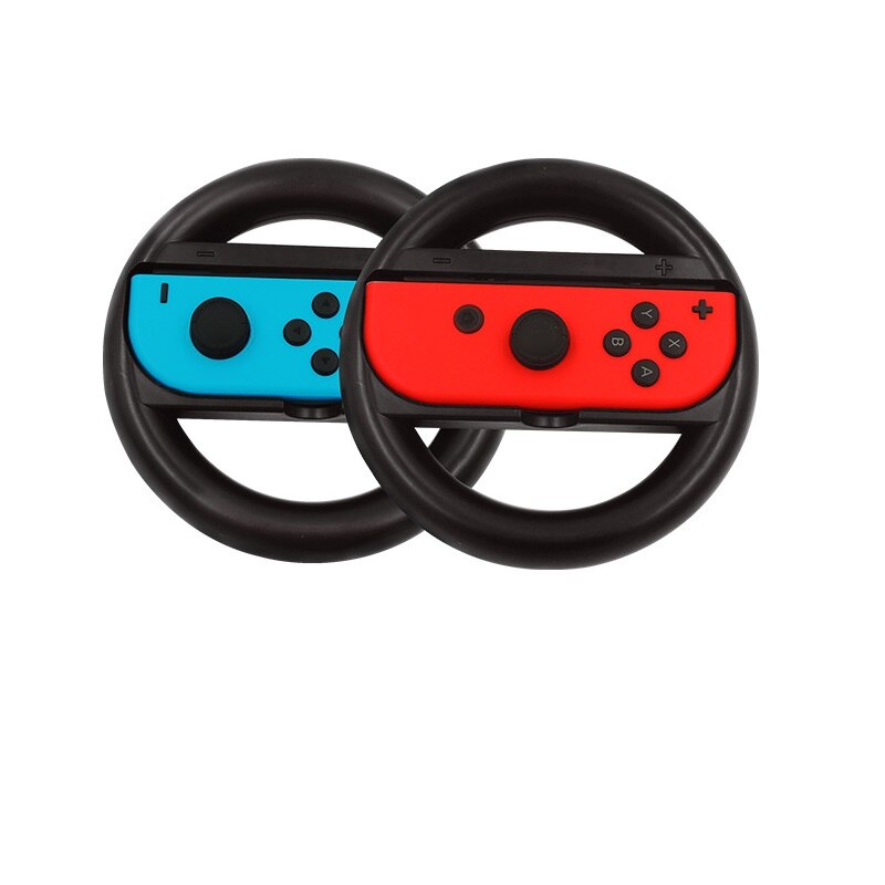 Soporte de Joycon izquierdo + derecho para Nintendo Switch NS, mando Joy-Con, accesorios de agarre de mano, 2 uds.: Wheel A Black