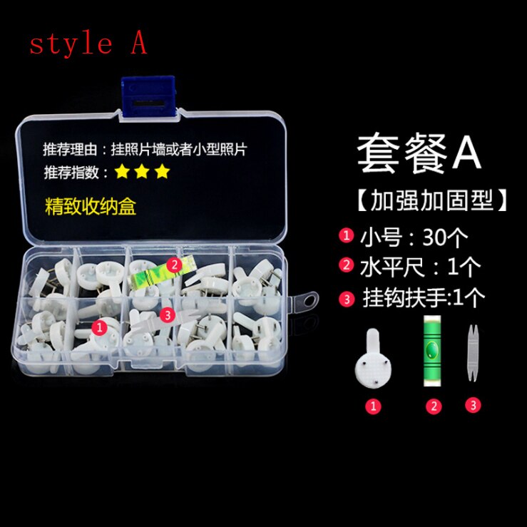 Fischer Photo Claw, Photo Hooks In White, Mounting Without Drilling And Tools, The Better Nail, Wall Hook For Attaching Photos, Decoration, Watches, Etc., 8 Pieces