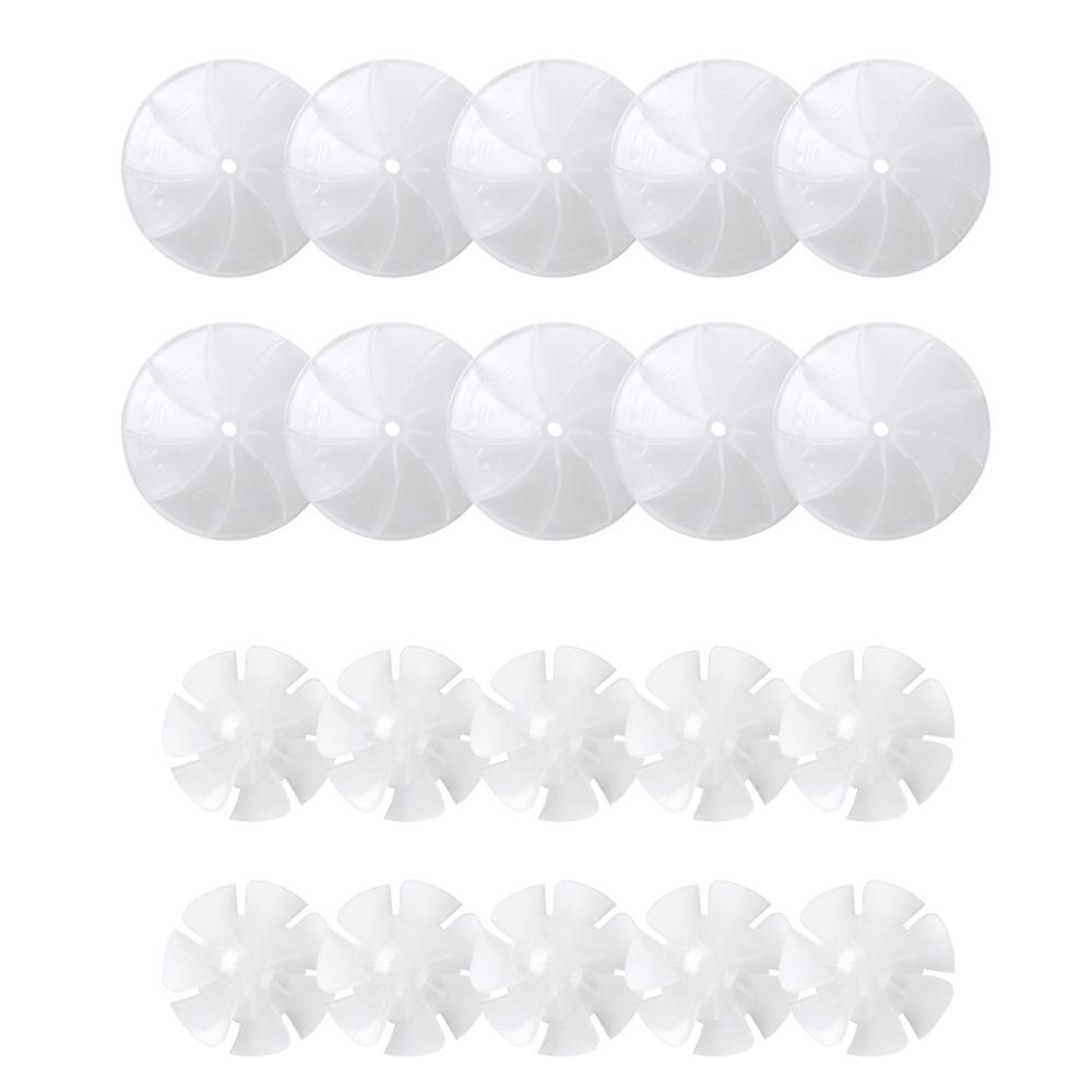 Mini aspas de ventilador de pequeña potencia 10 piezas, repuesto de plástico duradero de siete/Nueve hojas para Motor, espiral, secador de pelo, ventilador, piezas de ventilación