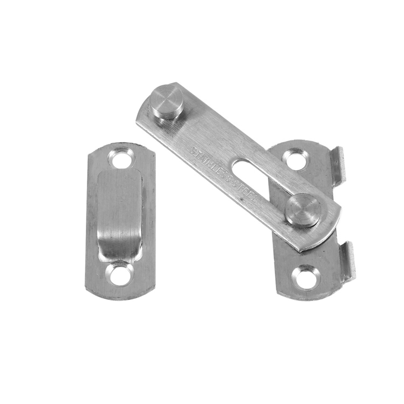 1Set Hasp Latch METAL Hasp Latch Lock Sliding Door Lock for Window Cabinet Fitting &amp; 20Pcs Wire Fixing Clamp Clip White