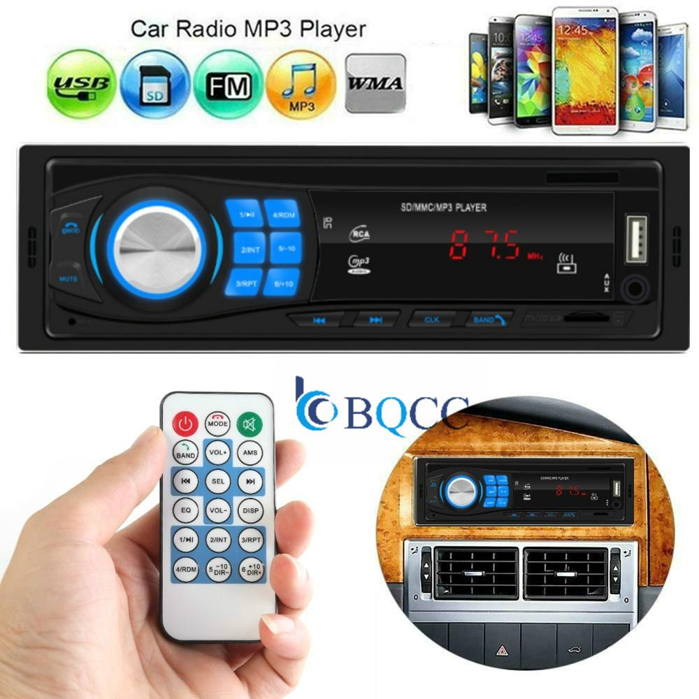 Auto Radio Stereo Audio MP3 Speler 12V In-Dash Single 1 Din Fm Ontvanger Aux Ontvanger Usb Remote controle Autoradio