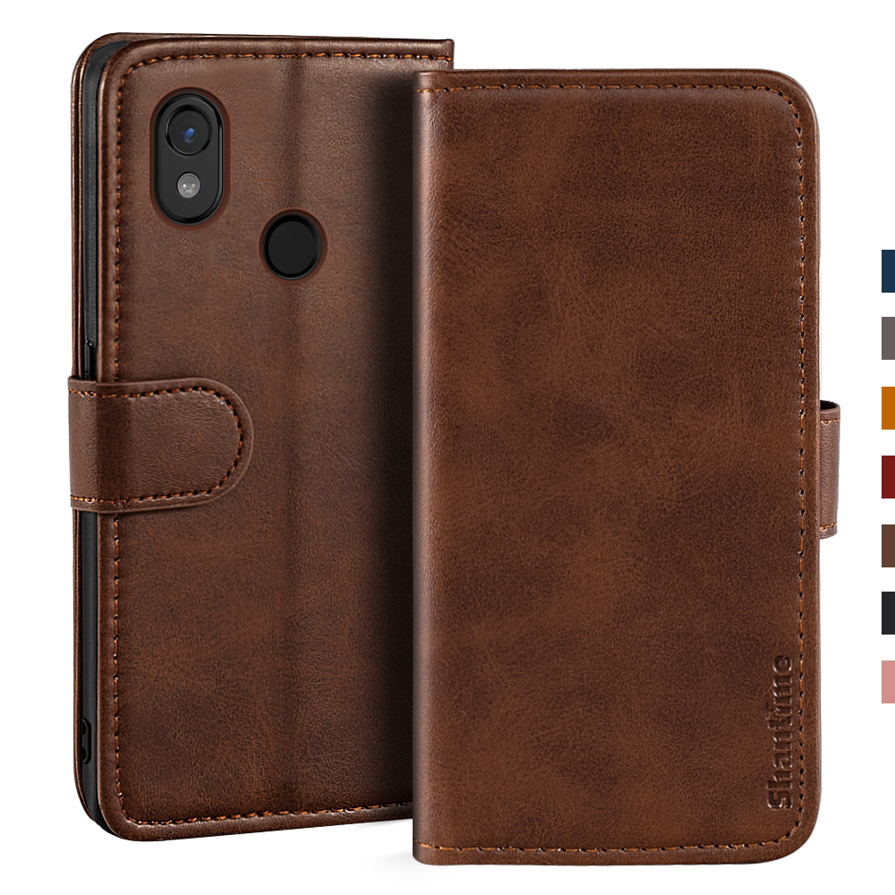 Fodral för cat  s52 fodral magnetiskt plånbok läderfodral för cat  s52 stativ coque telefonfodral: Mörkbrun