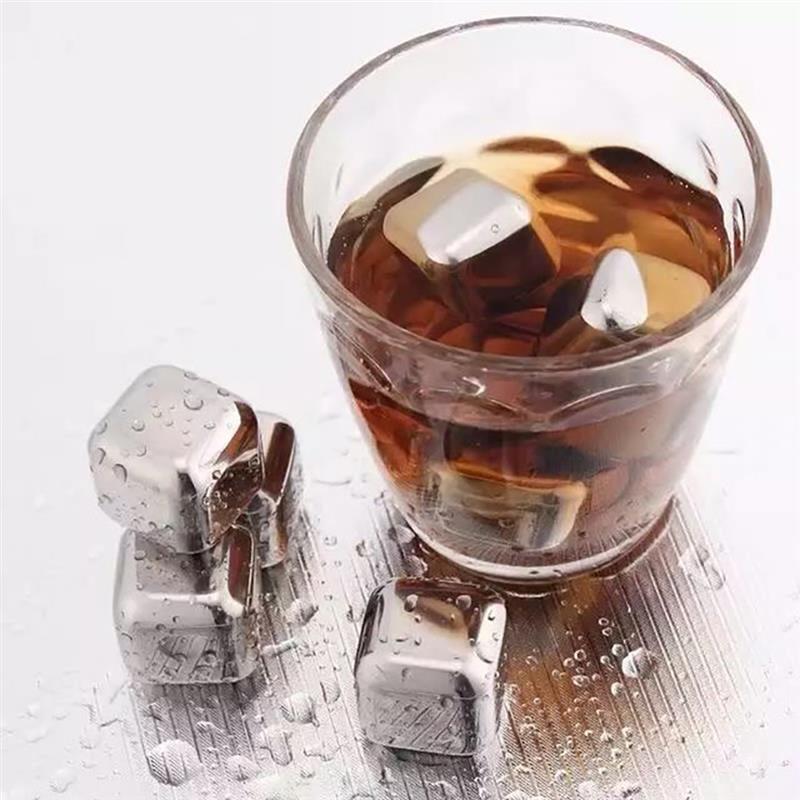 1pc genanvendelige isterninger i rustfrit stål frosne isblokke maker whisky isterning maker nyttig vinølkøler