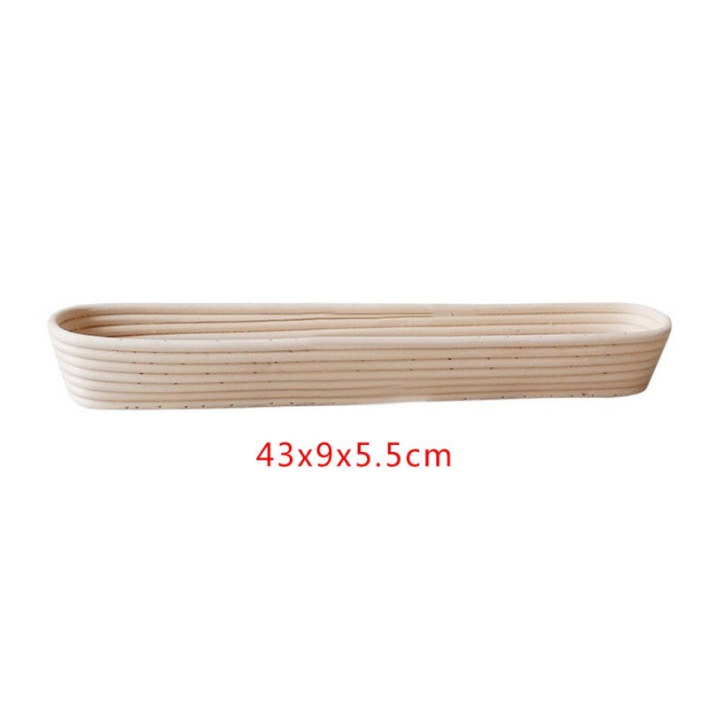 Banneton proofing brödkorg rund oval bakning kakformar jäsning av rotting brödkorg jäsning med tygpåse: 43 x 9 x 5.5