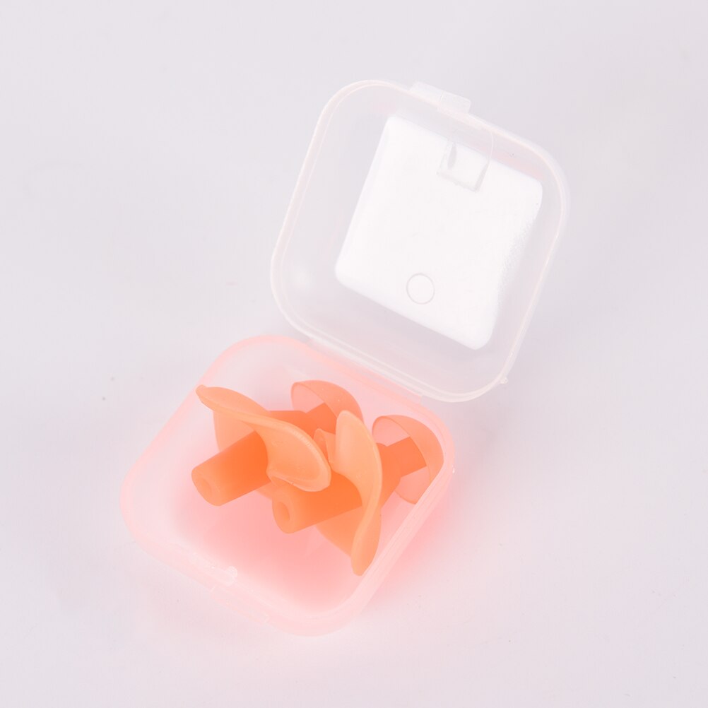 Zwemmen Oordopjes Geluid Ruisonderdrukking Oordopje Met Doos Voor Zwemmen Slaap Snurken Zwemmen Accessoires: orange