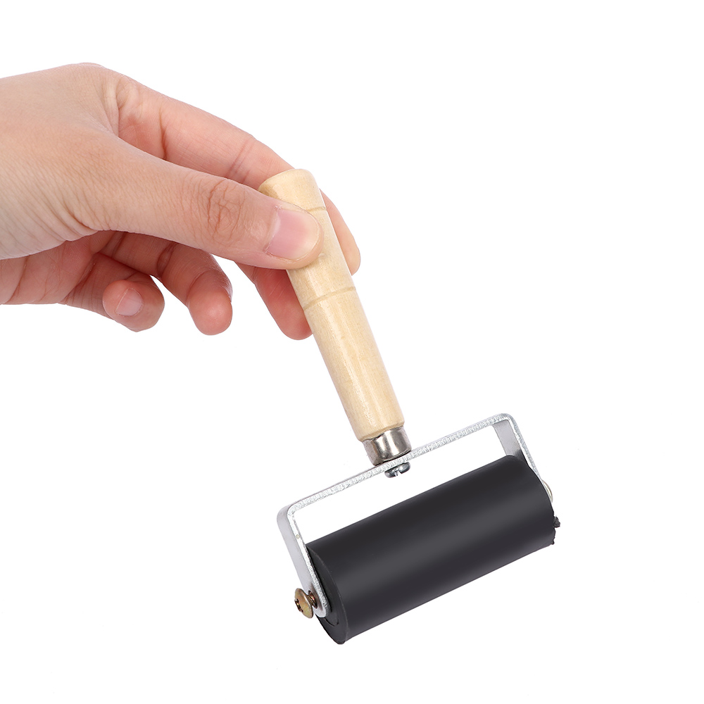 6cm Rubber Roller Brayer Ink Painting Printmaking Roller Art Stamping Tool DIY Craft Tool For Kids