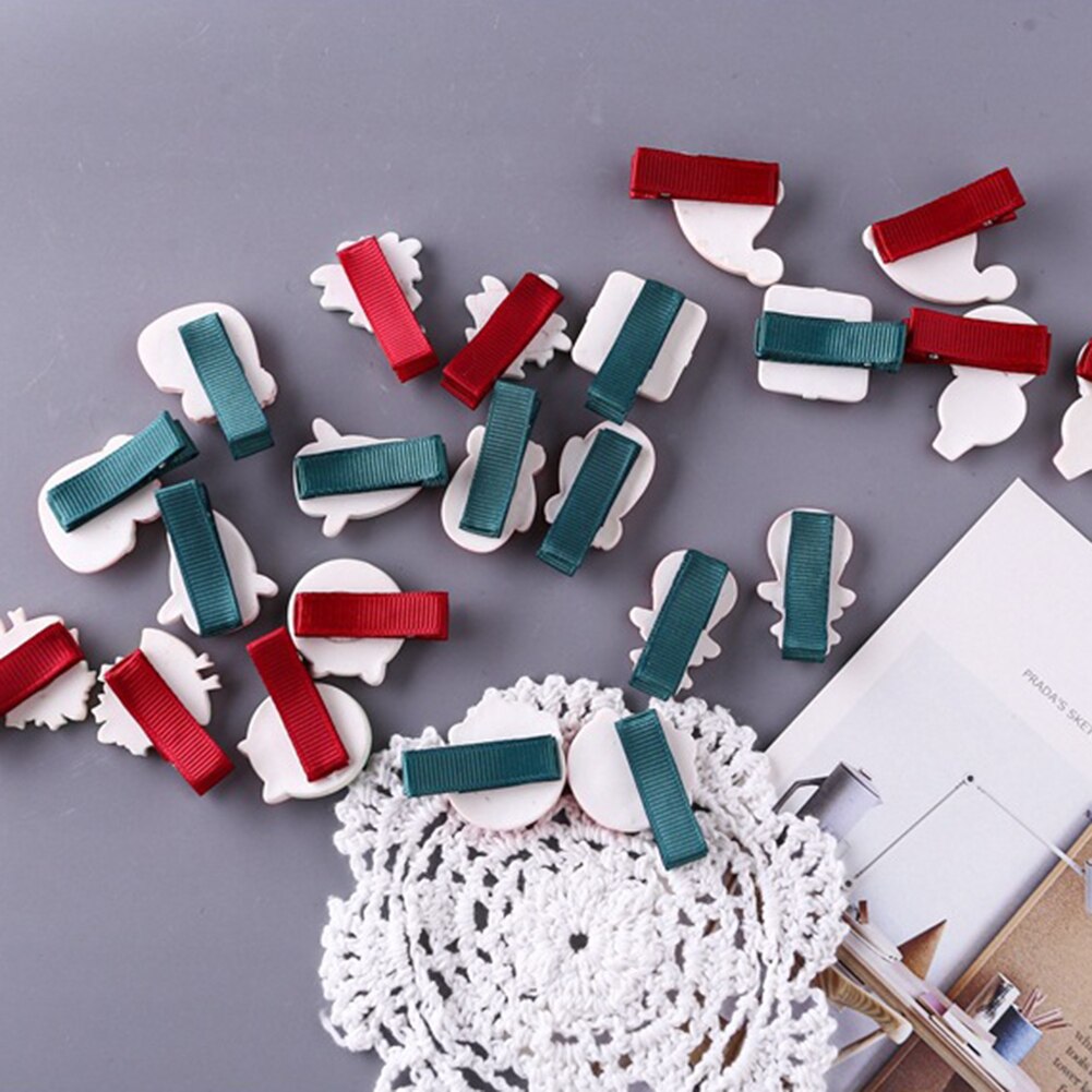 Épingles à cheveux de noël pour femmes et filles, adorables accessoires pour cheveux, bandeaux de dessins animés, pour enfants, breloques, bijoux