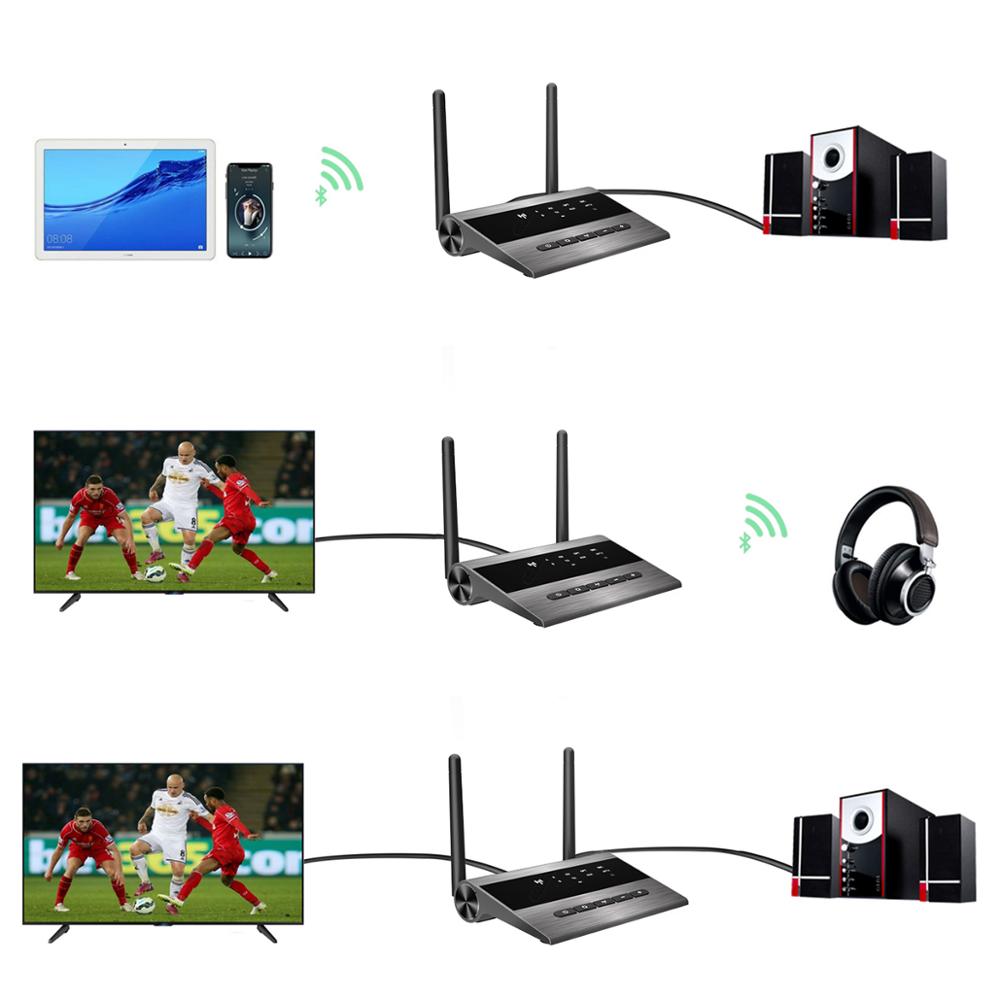 Bluetooth 4 in 1 Audio Receiver Transmitter with Bypass and Bluetooth Broadcast Function Bluetooth Adaptor