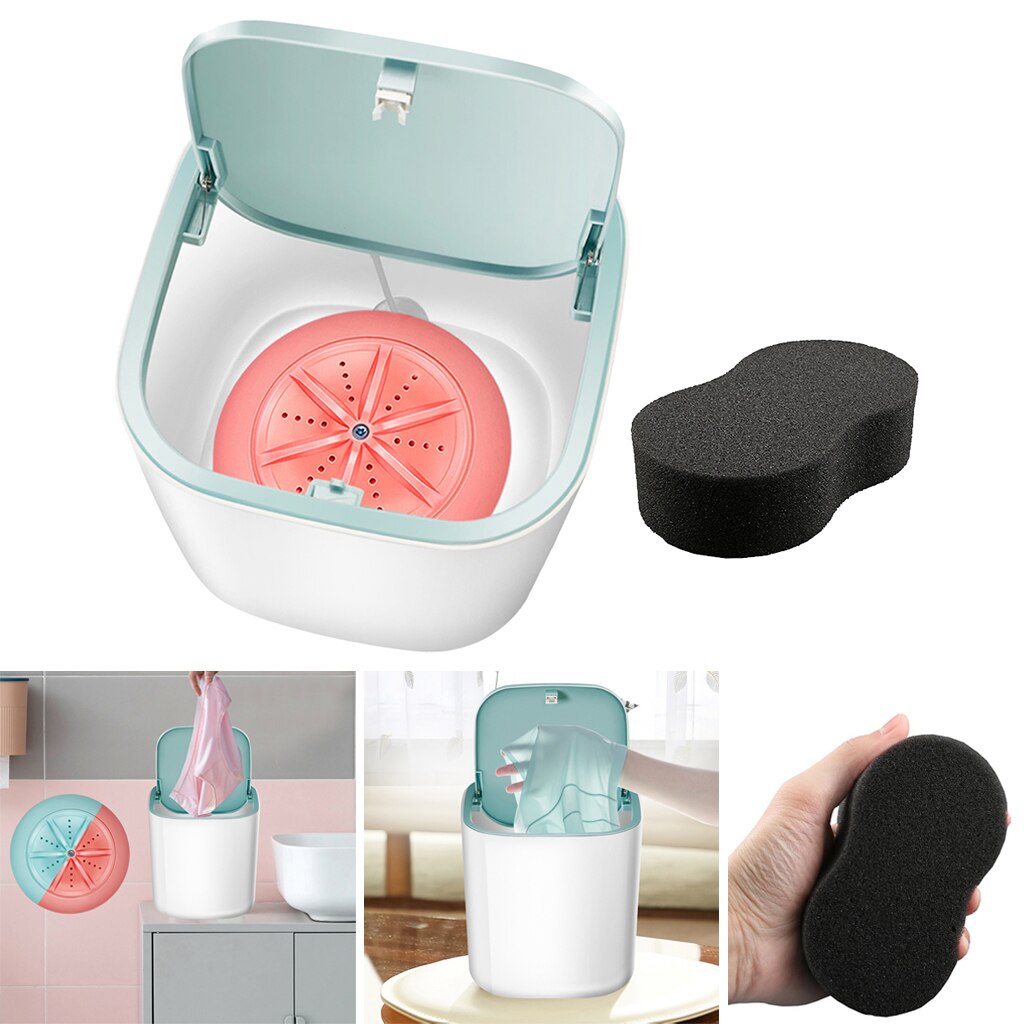 Mini Washing Machine Washer USB Rotating For Travel Camping RV Motorhome