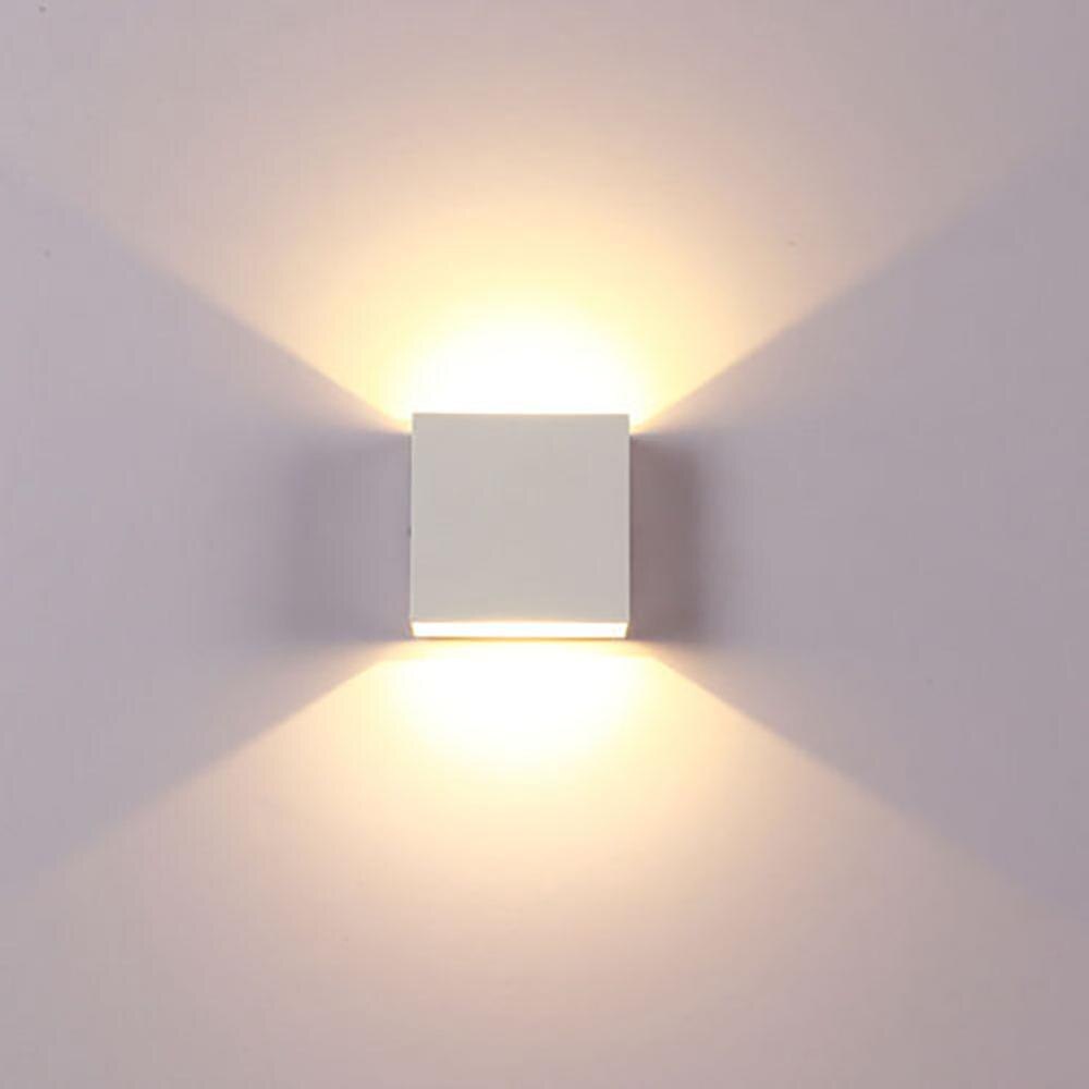 Led seinävalaisin ulkovalaisin vedenpitävä  ip65 6w kuisti puutarha seinävalaisin lamppu parveke terassi koristelu valaistus lamppu: Lämmin vaalea valkoinen
