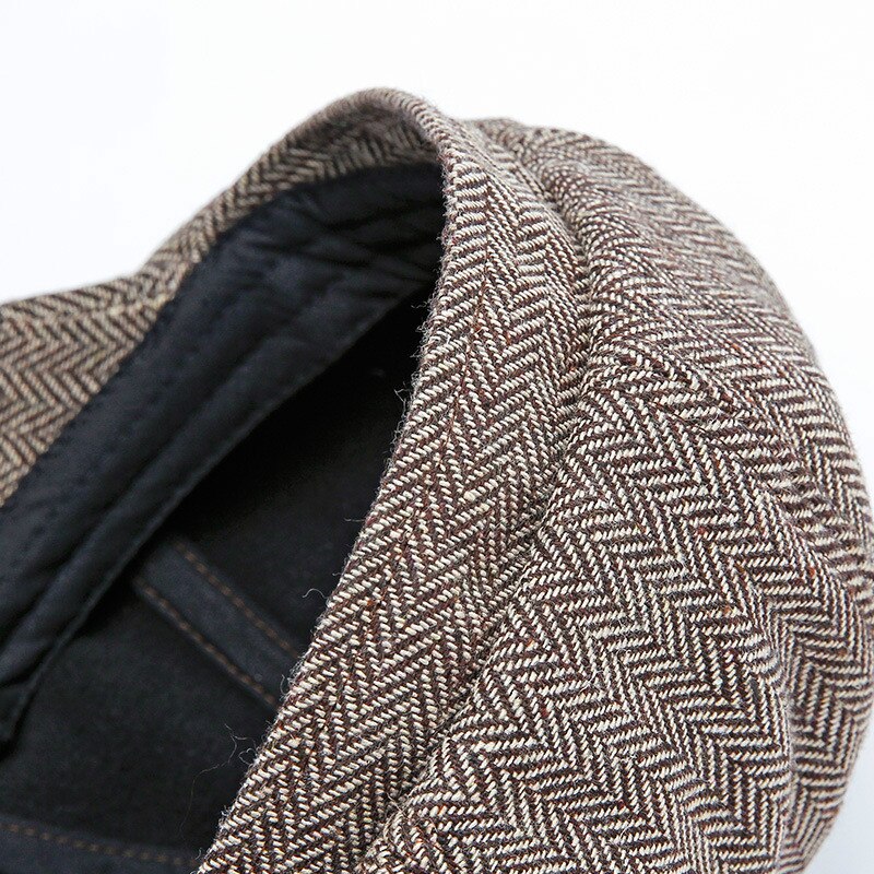 [JAMONT]-Gorra informal de Newsboy para hombre y Mujer, sombrero octogonal de Tweed, sombreros de Detective, Gorras planas Retro,
