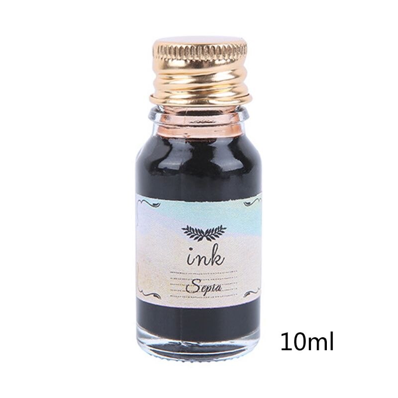 10Pcs 10ml Colorful Fountain Pen Ink Refilling Inks Stationery School Supplies