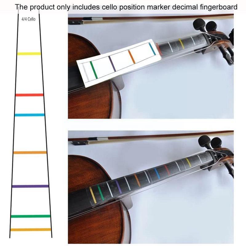 Cello Position Marker Decal Fingerboard Fret Guide Accessories Beginner Finger Sticker Cello White Label