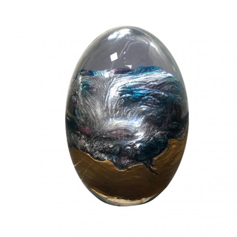 Crystal world Dragon Egg Ornamental Collection Decor Dinosaur Egg Statue Resin starry sky Egg Minerale Gemstone Home Decoration: 01