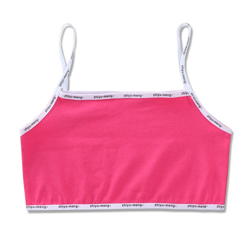 per I Bambini del Cotone Del Reggiseno di Formazione per Le Ragazze Ragazzi Biancheria Intima per Le Ragazze Adolescenti biancheria intima Adolescente Biancheria Intima Della Ragazza adolescente reggiseno e pellicole per cofano: rosa rosso