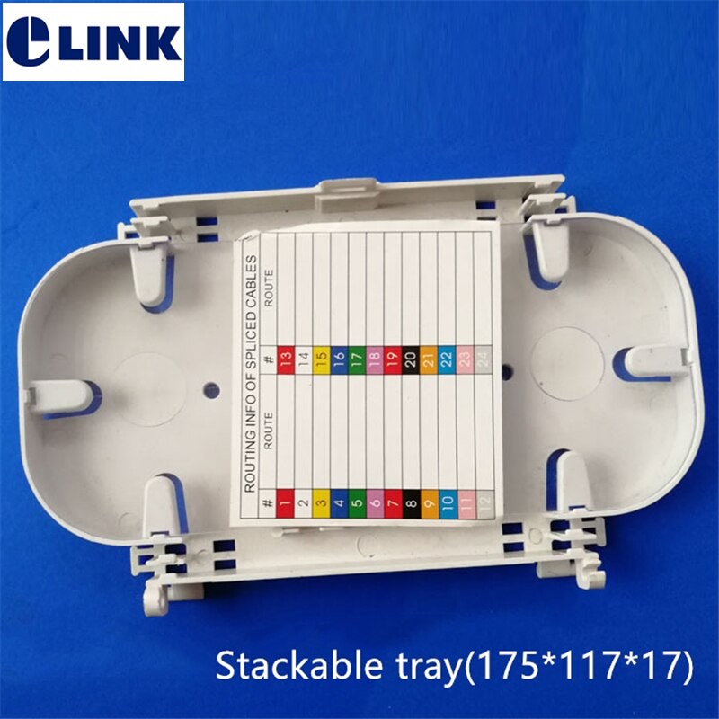 10pcs 24 cores fiber splice tray ftth cassette splice tray 24 port ftth Flexible Cable Plastic Splicing tray ELINK