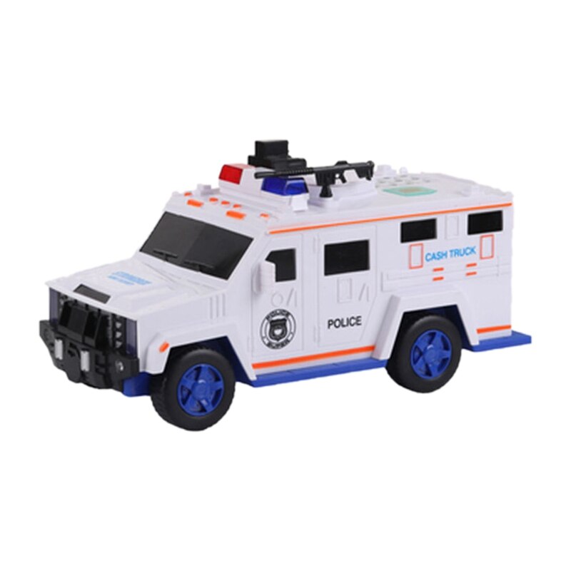 Vingerafdruk Wachtwoord Cash Truck Auto Spaarpot Papier Spaarpot Kinderen Grote Veilig Saving Coin Box: Black