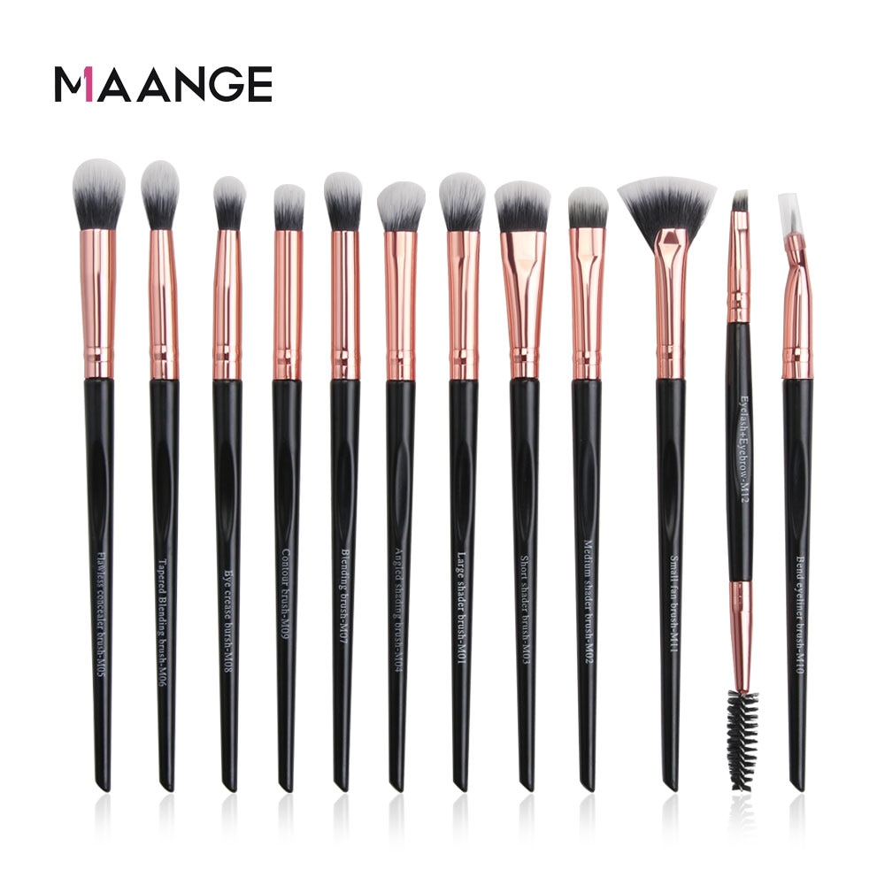Maange 3/5/6/12 stuks oogmake-up kwast oogschaduw concealer blending wenkbrauw lip make-up kwast waaierkwast beautytool