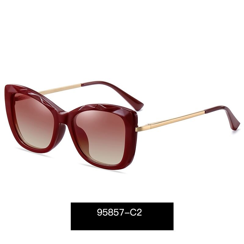 Gafas de sol con imán polarizado para mujer, lentes graduadas para miopía, montura con Clip,: c2