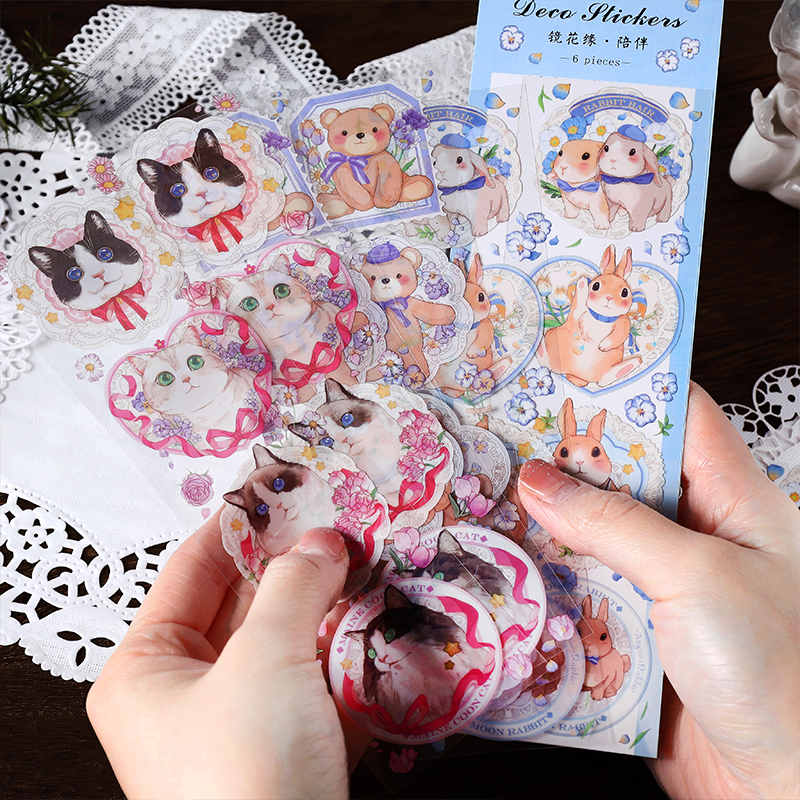 150 Adhesivos Transparentes Para Scrapbooking - Flores, Mariposas Y Colibríes, Impermeables