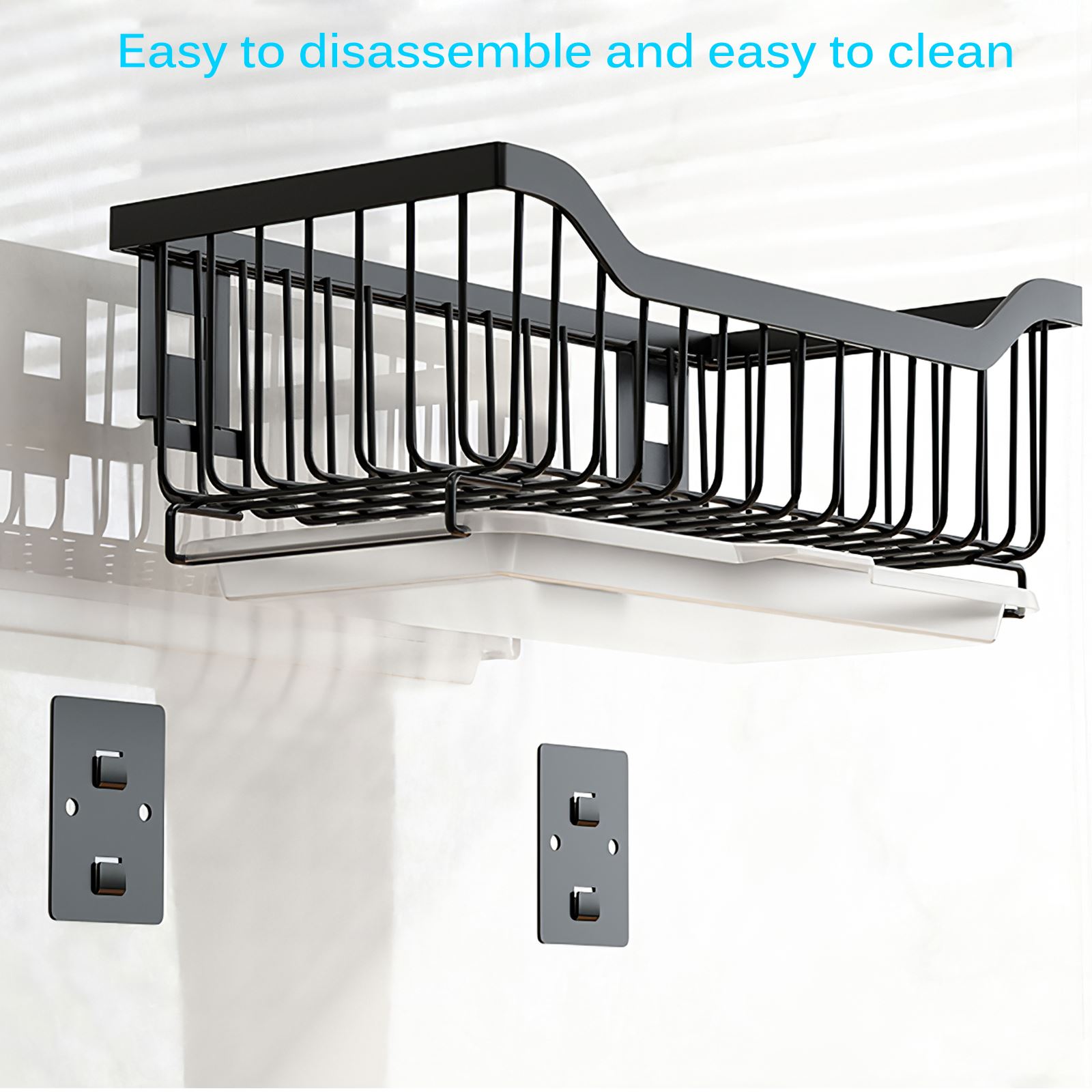 Storage Basket Stainless Steel Kitchen Wall-Mounted Bread Snack Fruit Basket Organizer Rack Holder Bathroom Shelf Container