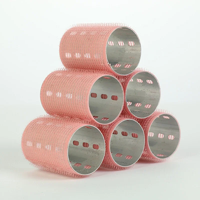 12 rulos de pelo autoagarre, rulos de pelo térmicos de aluminio para rizos de volumen y todo el día, para cabello corto, medio y largo