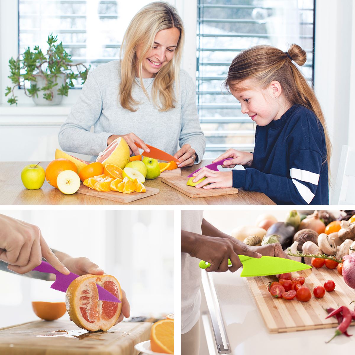 3pcs Plastic Sawtooth Cake Bread Knife Child Kitchen Safety Knife Lettuce Salad Knife Kid Toast Slice Knife Kitchen Utensil