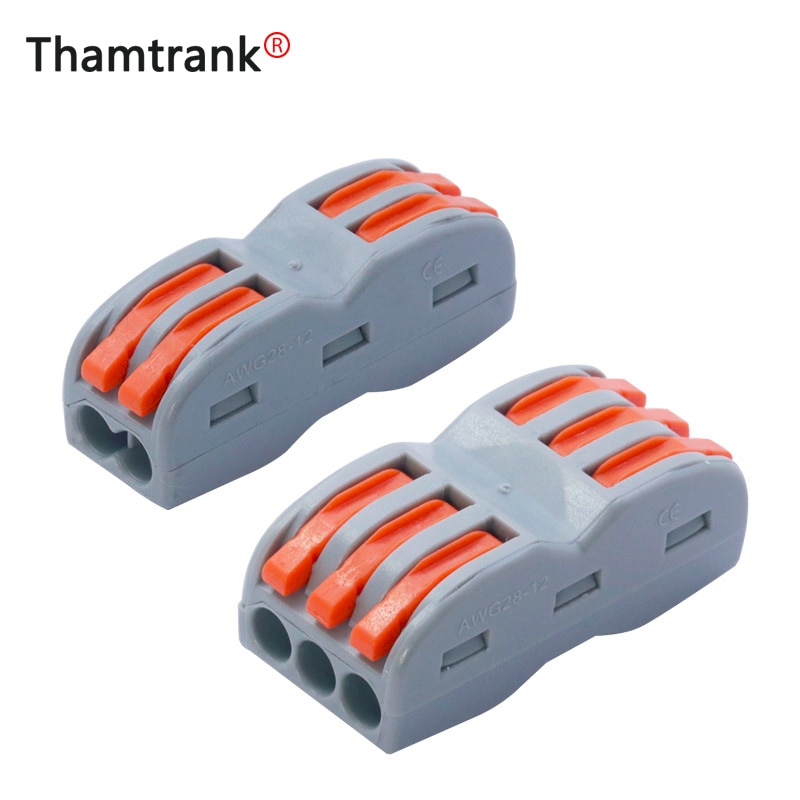 1PC SPL-2/3 Splitter Electronic Terminal Block Wire Connector Dual Conductor 2pin/3pin Cable Splice Adapter