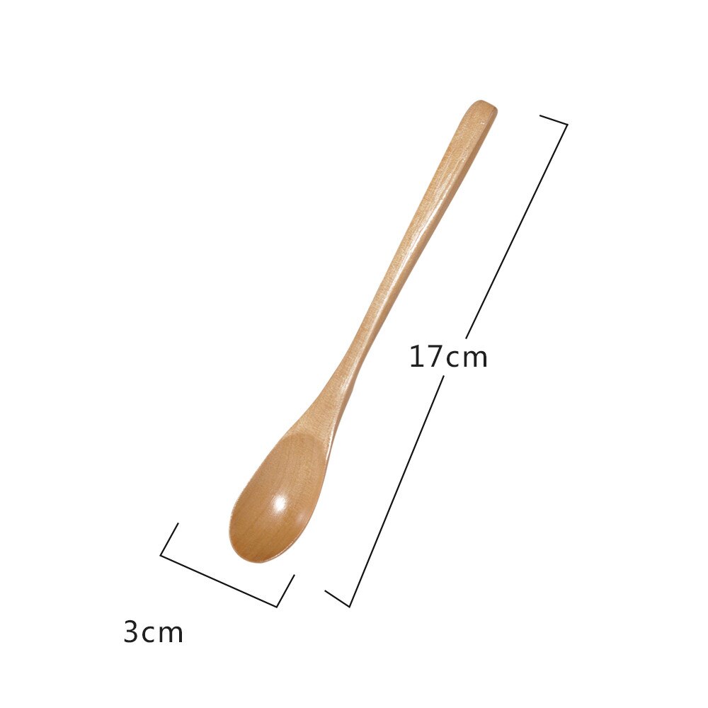 18cmx4cm Natural Chinese Wooden Spoon Bamboo Rice Soup Spoon Healthy Wood Spoon Kitchen Japanese Tableware: B