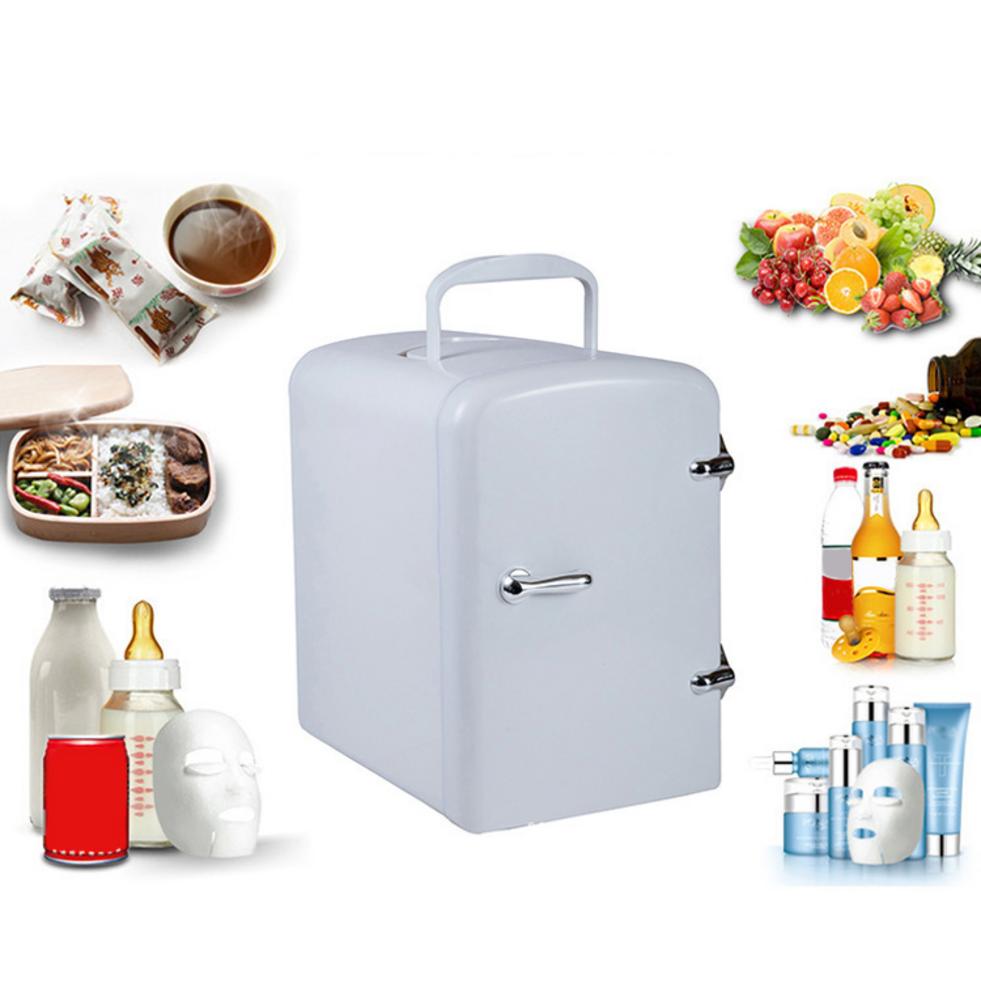 4L Mini Fridge Cooler and Warmer Portable Compact Personal Fridge Semiconductor Electronic Fridge Food Cosmetics Fridge for Home