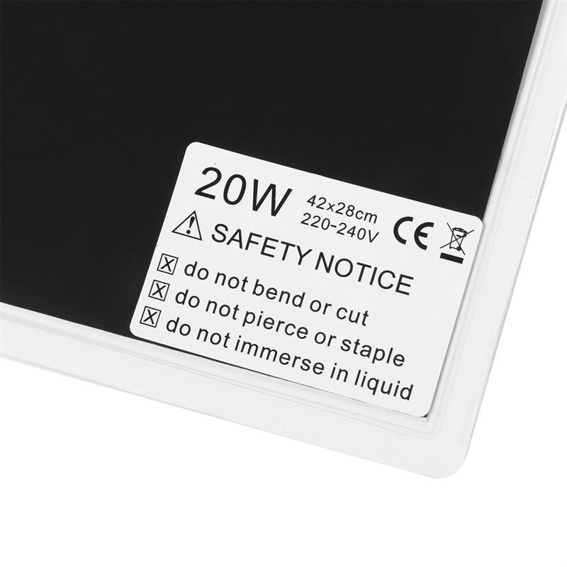 Aquecimento quente almofada ajustável controlador de temperatura incubadora esteira ferramentas terrário répteis calor esteira 5-45w escalada animal de estimação: 20W 42x28cm