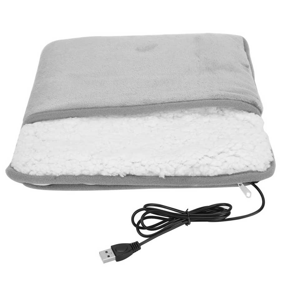 Electric Heating Foot Warmer Pad USB Foot Heating Pad Winter Feet Warmer Home Office Foot Massage Cushion