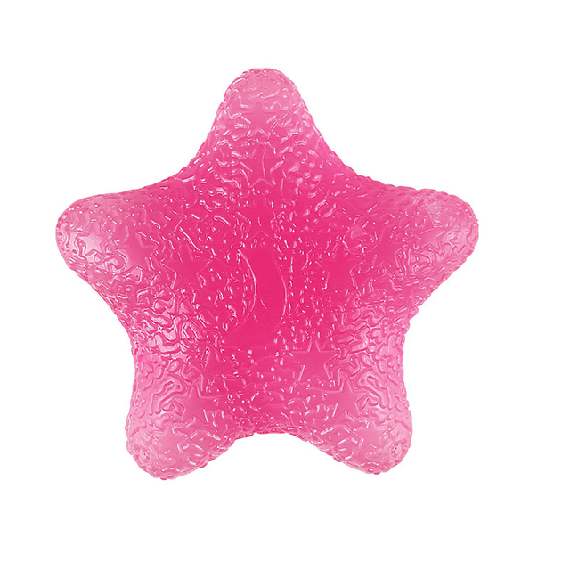 Pelota de estrés en forma de pentagrama esponjoso para adultos, juguete exprimible con forma geométrica suave, equipo de entrenamiento de dedos de descompresión: Pink