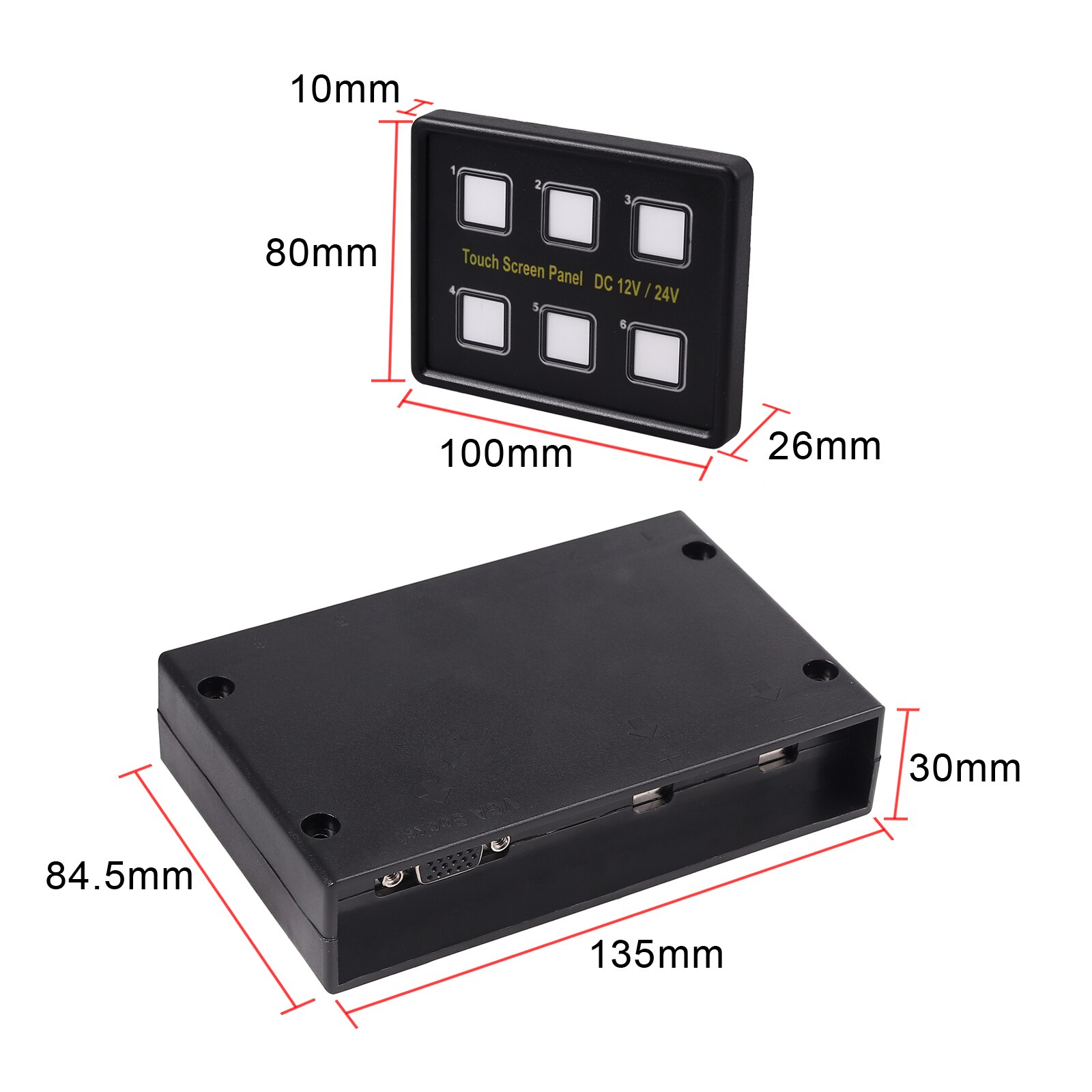 6 Gang Rocker Switch Panel voor RV Marine Boot Waterdichte Digitale Voltmeter Dual USB-poorten 12V Outlet L & Edrocker Schakelpaneel Auto-onderdelenschakelaar knop (Color : 6 gang Blue