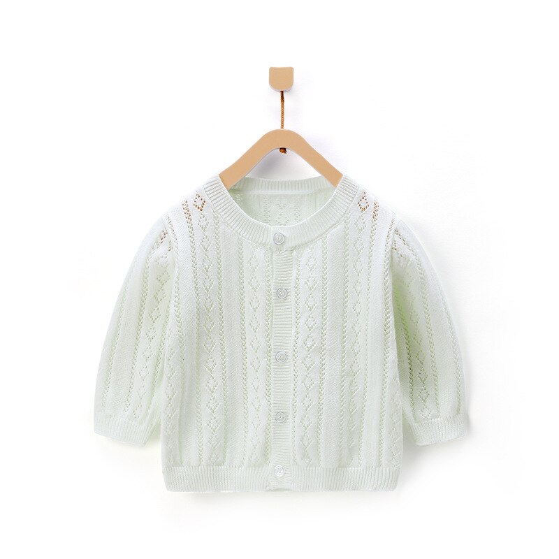 Bébé pull à manches longues tricoté Cardigan pull garçons filles vêtements enfants enfants vêtements d'extérieur manteau casual hauts en tricot: Lt.green / 90CM