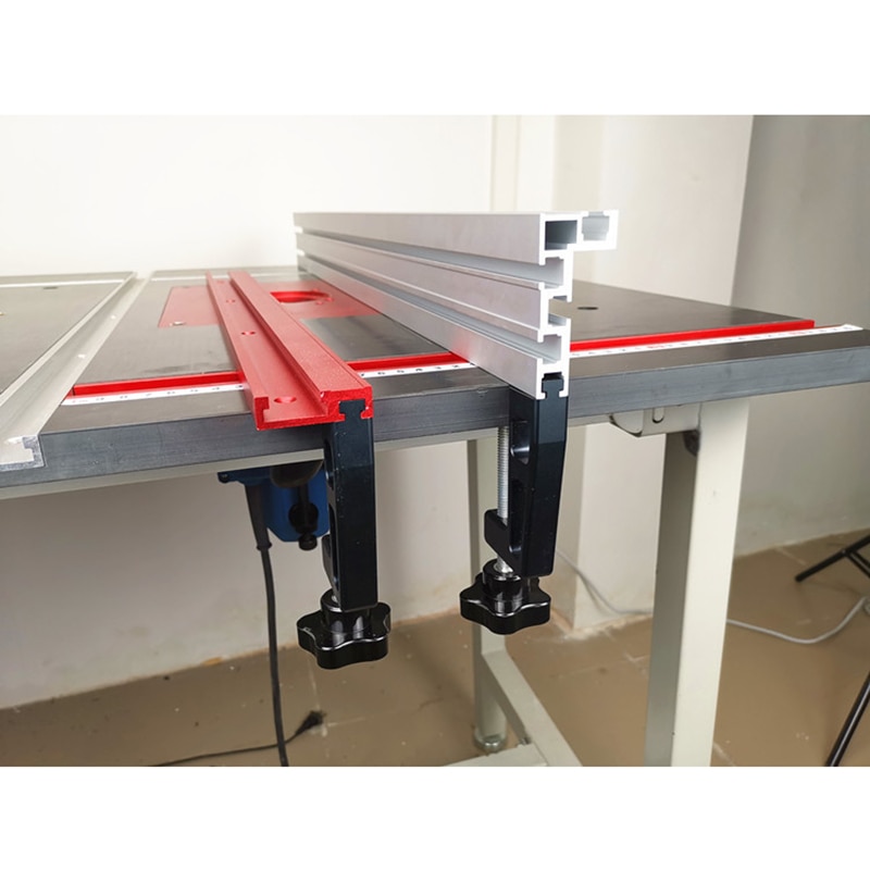 400mm/600mm/800mm Aluminium Standard t-track 45mm largeur profil 75mm hauteur avec t-track Miter jauge accessoires bricolage outil
