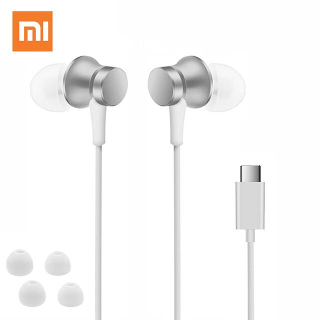Originele Xiaomi Piston 3 Headset Mi Verse Usb Type-C 3.5Mm In-Ear Oortelefoon Met Microfoon Voor samsung Xiaomi Mi 6/8 Huawei Oortelefoon: Type-C  white