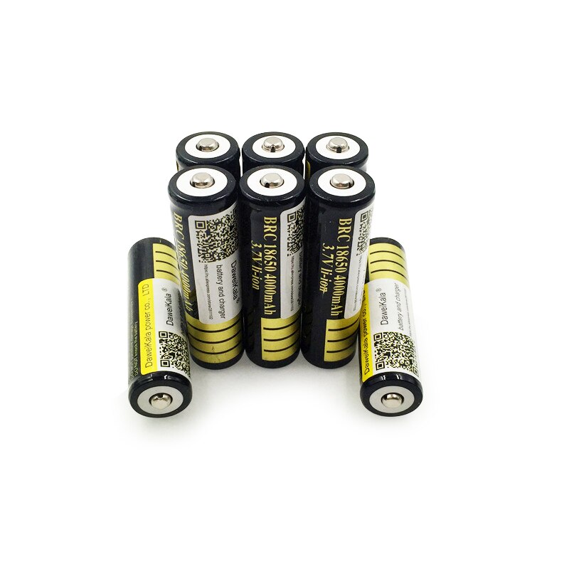 10pcs 18650 battery 3.7V 4000mAh rechargeable liion battery for Led flashlight Torch batery litio battery+: 6pcs