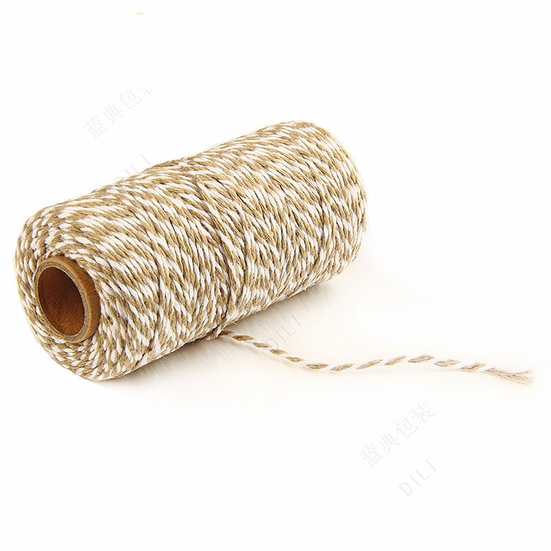 Corde en ficelle multicolore 1 rouleau | De 100 m 2mm, pour boulangers en coton, cordon de ficelle, artisanat campagnard rustique