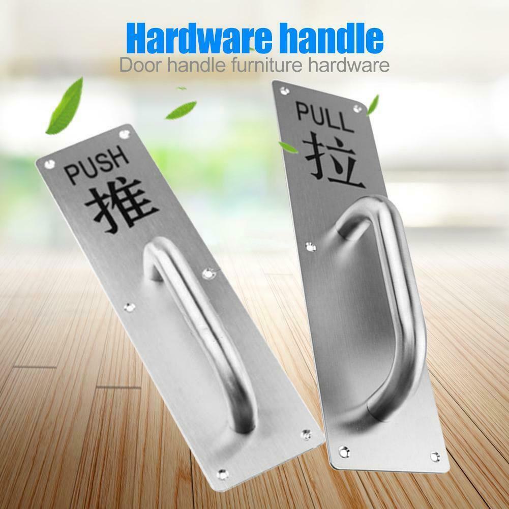 Simple Mounted Handle Push/Pull Plate Handle Channel Door Balcony Gate Handle Tool Home Accessories Steel