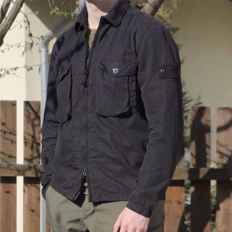 2020ss kompas badge gepatchte heren dames cargo jas hiphop heren casual turn-down kraag jas en jassen
