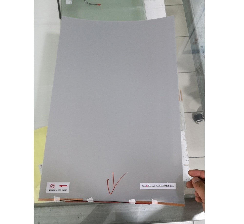210*297mm Grey Smart PDLC Film Grijs tot Ondoorzichtig Sample Schakelbare Slimme Tint Verven Vinyl voor de Home kantoor