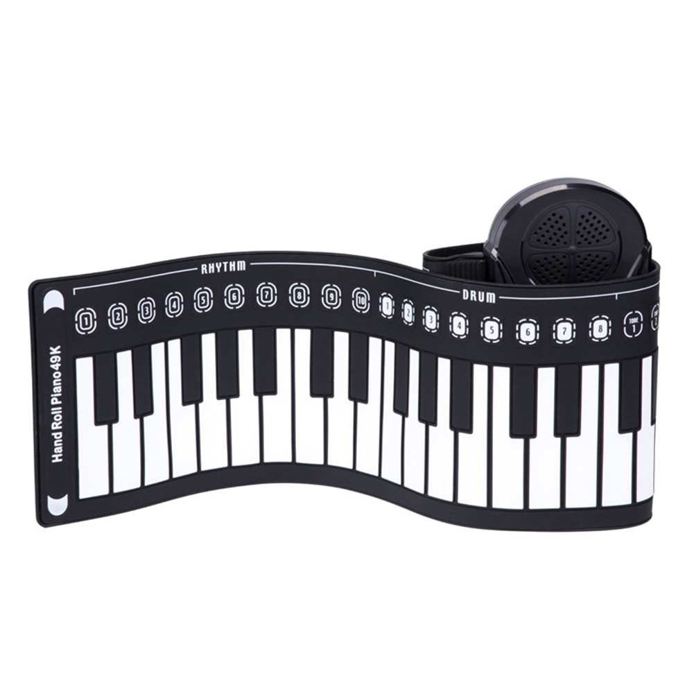 49 / 61 Keys Roll Up Piano Portable Rechargeable Electronic Hand Roll Piano With Silicone Piano Keyboard For Beginners Musical